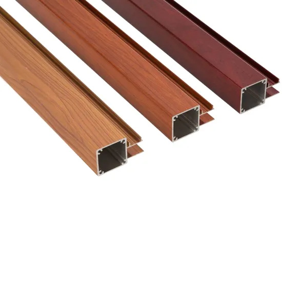 6063 Profili di estrusione di alluminio anodizzato con venature del legno per porte francesi