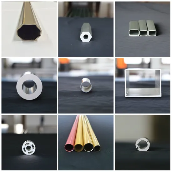 Profilo di estrusione quadrato industriale in alluminio anodizzato a colori/lega di alluminio, prezzo di fabbrica OEM per lavorazione CNC estrusa
